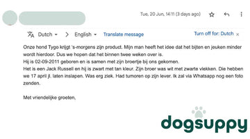 Jack Russell hond Tygo heeft minder jeuk en bijt minder